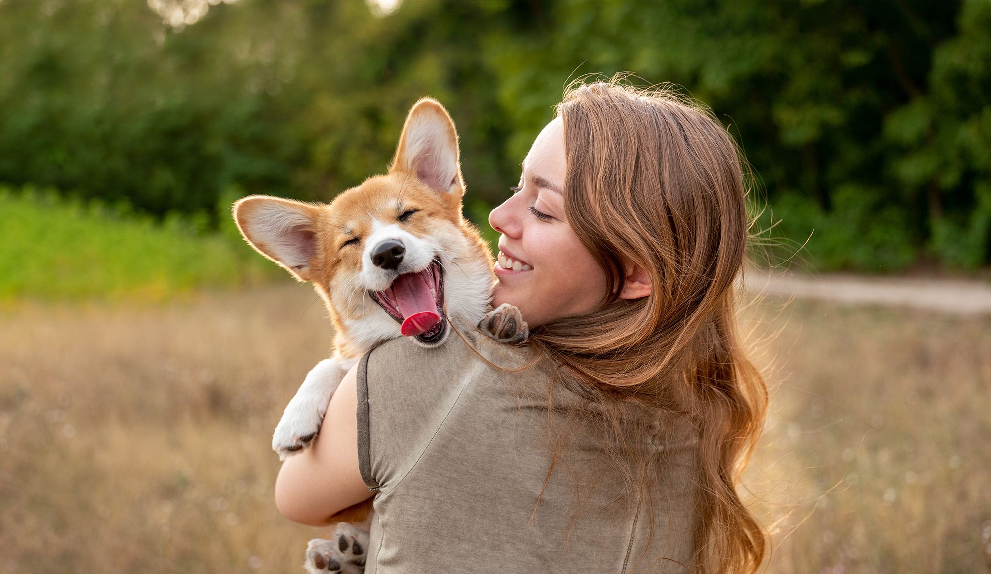 woman with dog